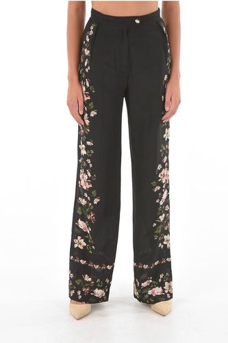 Floral-Printed Side Silk Wide Leg Pants size 40 - Erdem - Modalova