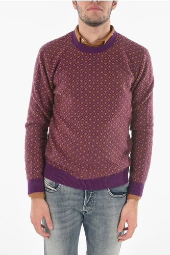 Jacquard Crew neck sweater with Geometric Pattern size L - Altea - Modalova