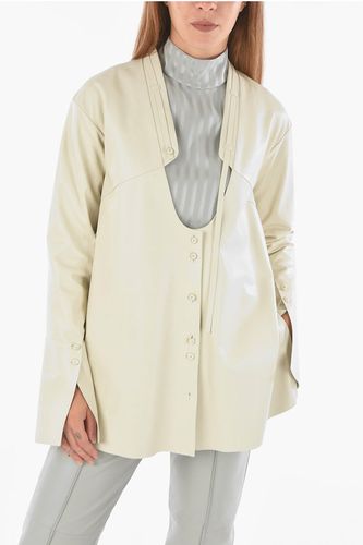 Leather Destructured Blazer with Lace Detail size S - DROMe - Modalova