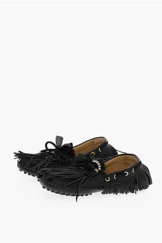 Leather PULI Loafers With Rhinestones And Fringes size 41 - 13 09 SR - Modalova