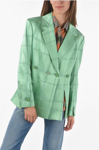 Satin Double-breasted Blazer with Slits size Xs - DROMe - Modalova