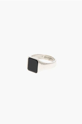 Silver Signet Ring with Stone size S - AllSaints - Modalova