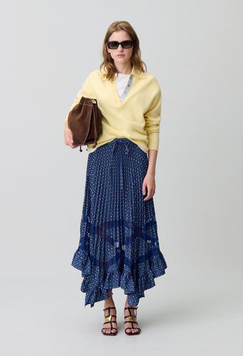 Jupe longue plissée imprimée - Claudie Pierlot - Modalova