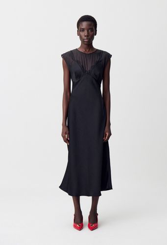 Robe longue organza dentelle fluide - Claudie Pierlot - Modalova