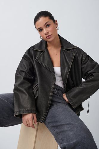 Washed biker jacket - Gina Tricot - Modalova