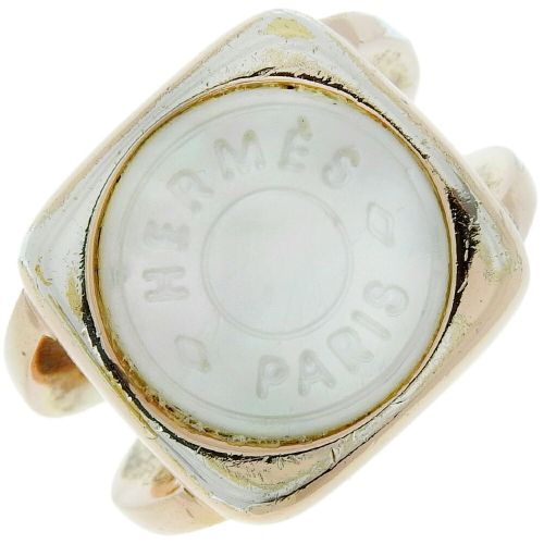 Gold Plating Shell Band Ring (Pre-Owned) - Hermes - Modalova