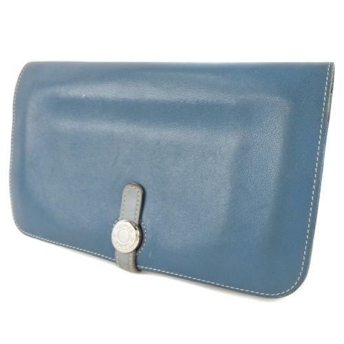 Dogon Leather Long Wallet (Bi-Fold) (Pre-Owned) - Hermes - Modalova