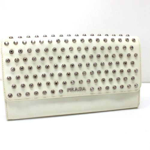 Leather Long Wallet (Bi-Fold) (Pre-Owned) - Prada - Modalova
