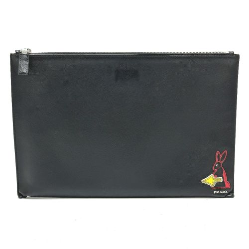 Leather Clutch Bag (Pre-Owned) - Prada - Modalova