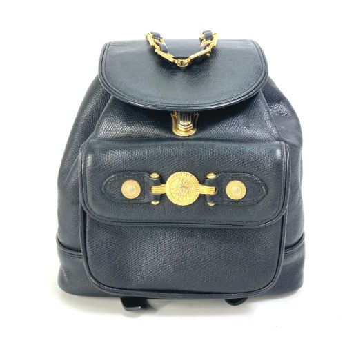 Leather Backpack (Pre-Owned) - Versace - Modalova