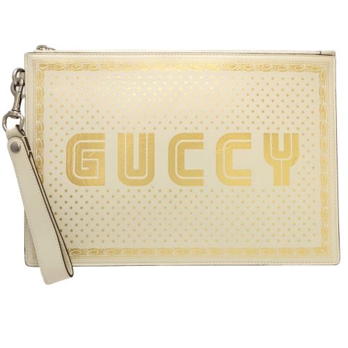 Leather Clutch Bag (Pre-Owned) - Gucci - Modalova