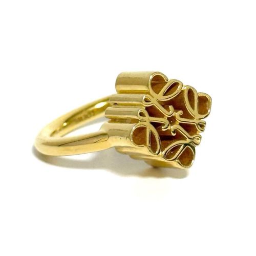 Gold Plating Silver 925 Band Ring (Pre-Owned) - Loewe - Modalova