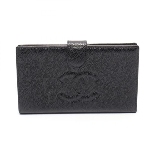 Leather Long Wallet (Bi-Fold) (Pre-Owned) - Chanel - Modalova