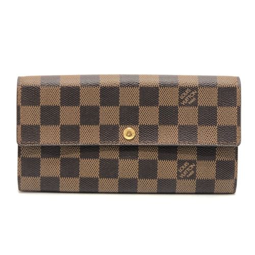 Damier Damier Canvas Long Wallet (Bi-Fold) (Pre-Owned) - Louis Vuitton - Modalova