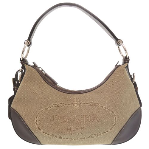 Canvas Leather Shoulder Bag (Pre-Owned) - Prada - Modalova