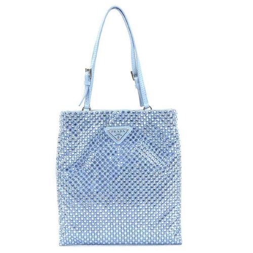 Satin Rhinestone Handbag (Pre-Owned) - Prada - Modalova
