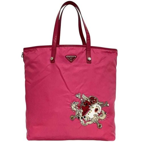 Nylon Saffiano Triangle Leather Tote Bag (Pre-Owned) - Prada - Modalova