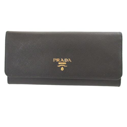 Saffiano Triangle Long Wallet (Bi-Fold) (Pre-Owned) - Prada - Modalova