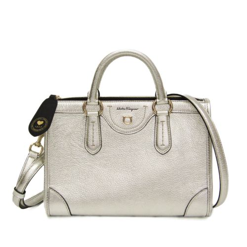 Gancini Leather Handbag Shoulder Bag (Pre-Owned) - Salvatore Ferragamo - Modalova