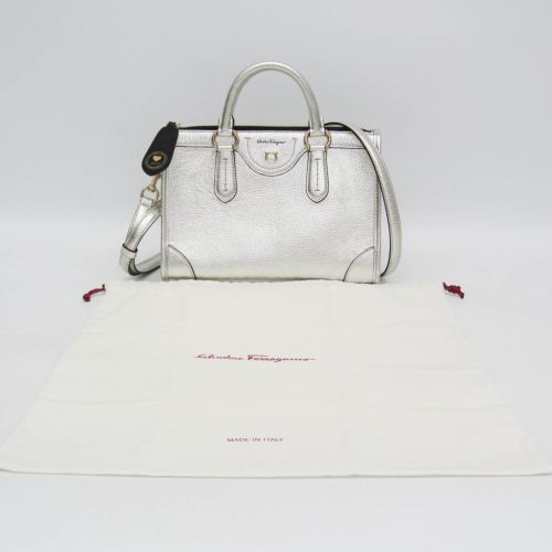 Gancini Leather Handbag Shoulder Bag (Pre-Owned) - Salvatore Ferragamo - Modalova