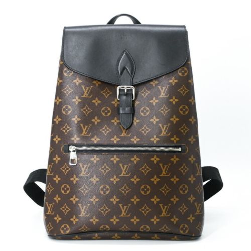 Monogram Macassar Monogram Leather Backpack (Pre-Owned) - Louis Vuitton - Modalova