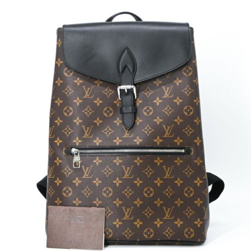 Monogram Macassar Monogram Leather Backpack (Pre-Owned) - Louis Vuitton - Modalova