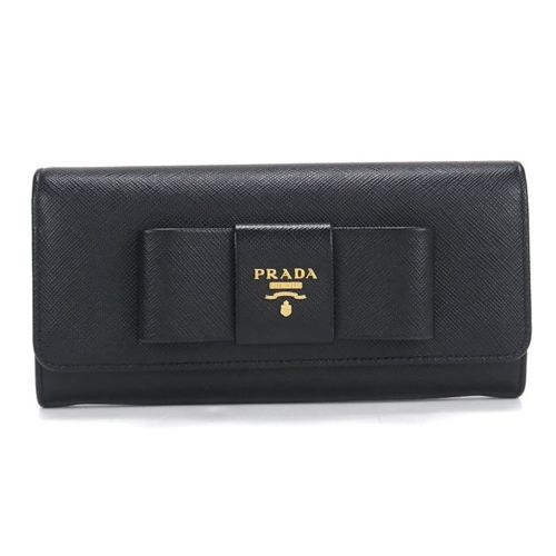 Leather Long Wallet (Bi-Fold) (Pre-Owned) - Prada - Modalova