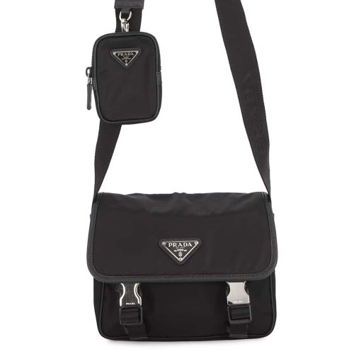 Nylon Leather Handbag Pouch Shoulder Bag (Pre-Owned) - Prada - Modalova