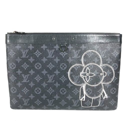 Monogram Eclipse Monogram Eclipse Clutch Bag Handbag Pochette (Pre-Owned) - Louis Vuitton - Modalova