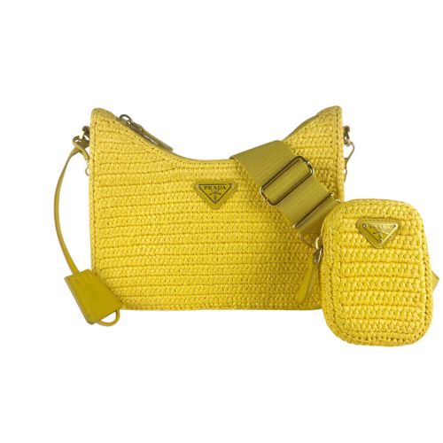 Raffia Shoulder Bag (Pre-Owned) - Prada - Modalova