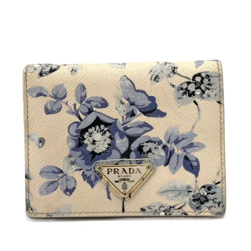 Saffiano Triangle Leather Wallet (Bi-Fold) (Pre-Owned) - Prada - Modalova