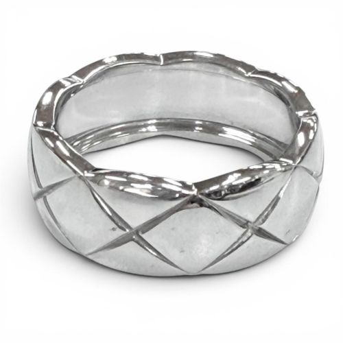 Chanel Silver Band Ring (Pre-Owned) - Chanel - Modalova
