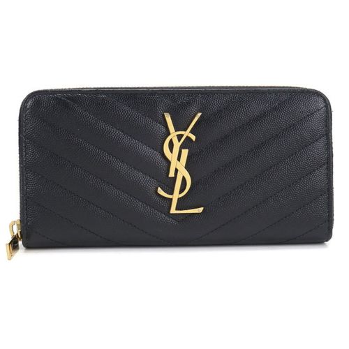 Leather Long Wallet (Bi-Fold) (Pre-Owned) - Saint Laurent - Modalova
