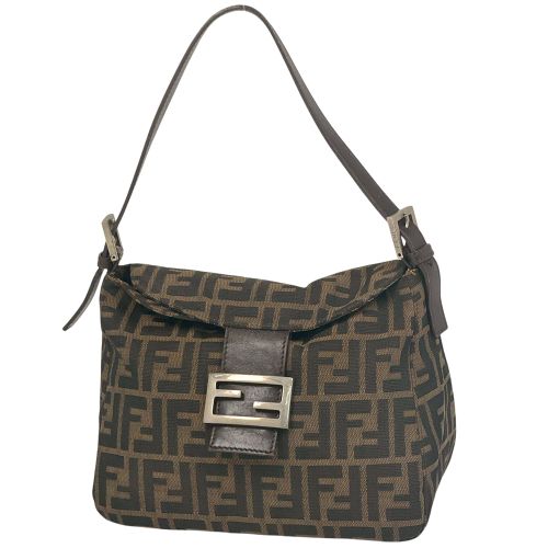 Zucca Canvas Leather Shoulder Bag (Pre-Owned) - Fendi - Modalova