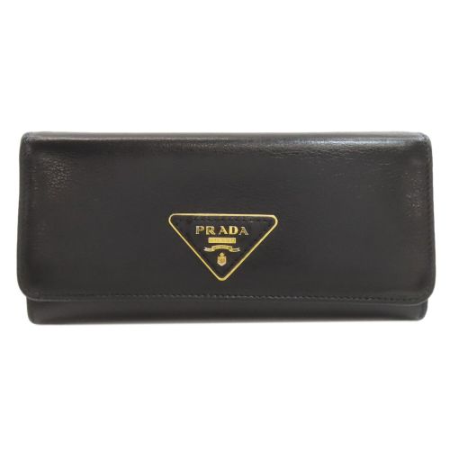Leather Long Wallet (Bi-Fold) (Pre-Owned) - Prada - Modalova