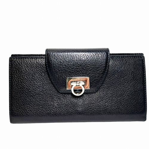 Leather Long Wallet (Bi-Fold) (Pre-Owned) - Salvatore Ferragamo - Modalova