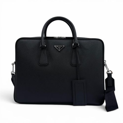 Leather Briefcase (Pre-Owned) - Prada - Modalova