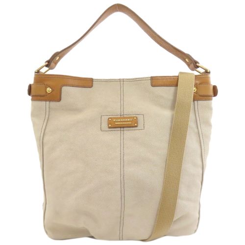 Canvas Leather Handbag (Pre-Owned) - Burberry - Modalova
