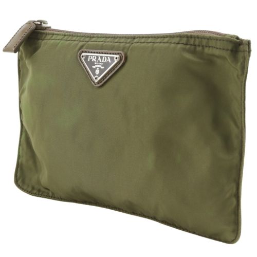 Prada Khaki Nylon Pouch (Pre-Owned) - Prada - Modalova