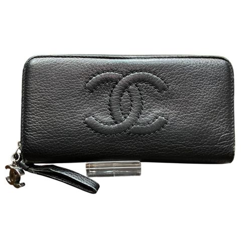 Leather Long Wallet (Bi-Fold) (Pre-Owned) - Chanel - Modalova