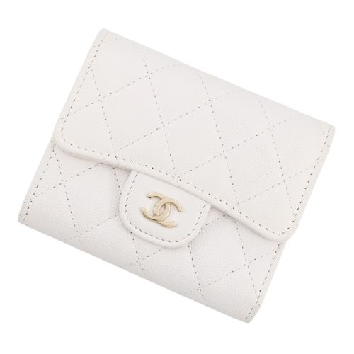 Grained Calfskin Wallet (Tri-Fold) (Pre-Owned) - Chanel - Modalova