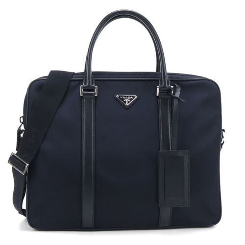 Nylon Leather Briefcase (Pre-Owned) - Prada - Modalova