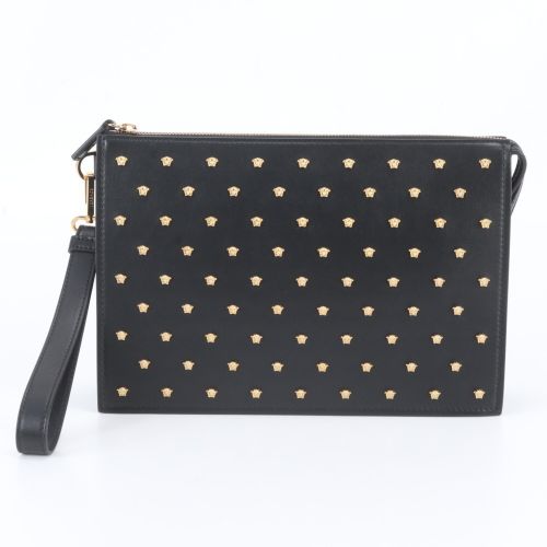 Leather Clutch Bag Pouch (Pre-Owned) - Versace - Modalova
