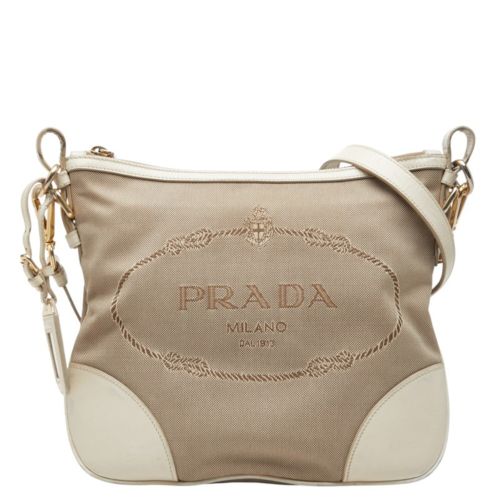 Canvas Leather Shoulder Bag (Pre-Owned) - Prada - Modalova