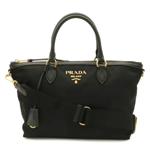 Nylon Leather Handbag Shoulder Bag Tote Bag (Pre-Owned) - Prada - Modalova