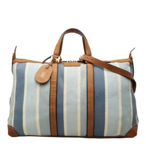 Canvas Leather Boston Bag Shoulder Bag (Pre-Owned) - Gucci - Modalova