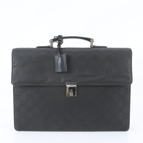 Leather Nylon Briefcase (Pre-Owned) - Gucci - Modalova