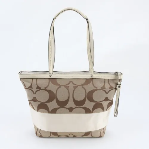 Leather Canvas Handbag Shoulder Bag Tote Bag (Pre-Owned) - Coach - Modalova