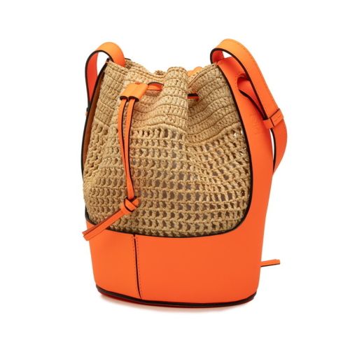 Raffia Leather Shoulder Bag (Pre-Owned) - Loewe - Modalova
