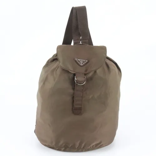 Leather Nylon Backpack (Pre-Owned) - Prada - Modalova